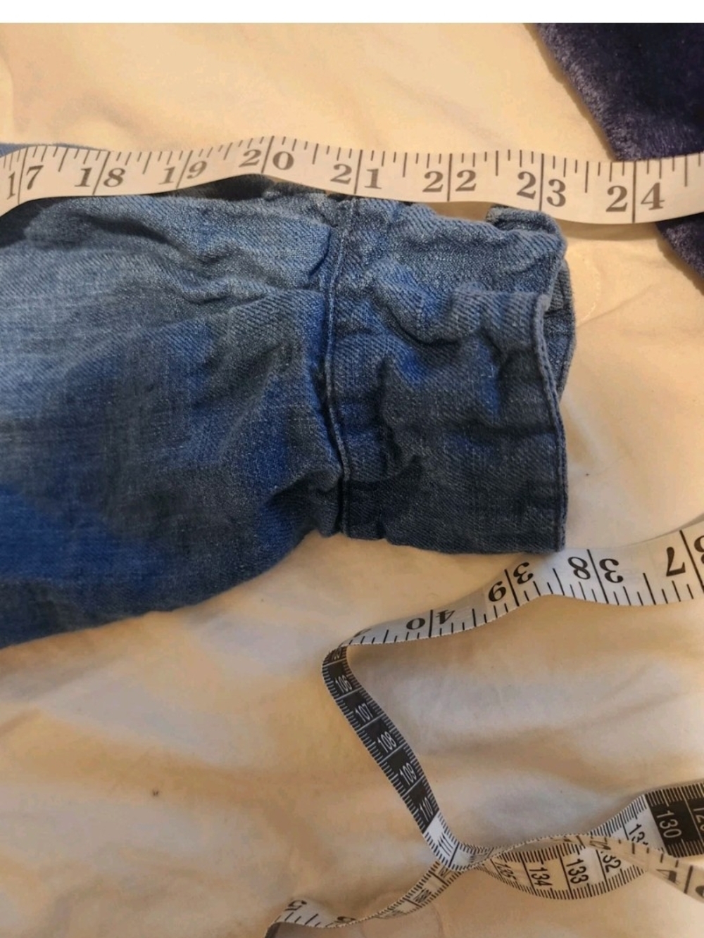 CP Shades Wash Denim Blue Button-Up Linen Shirt B:52" - Picture 11 of 13